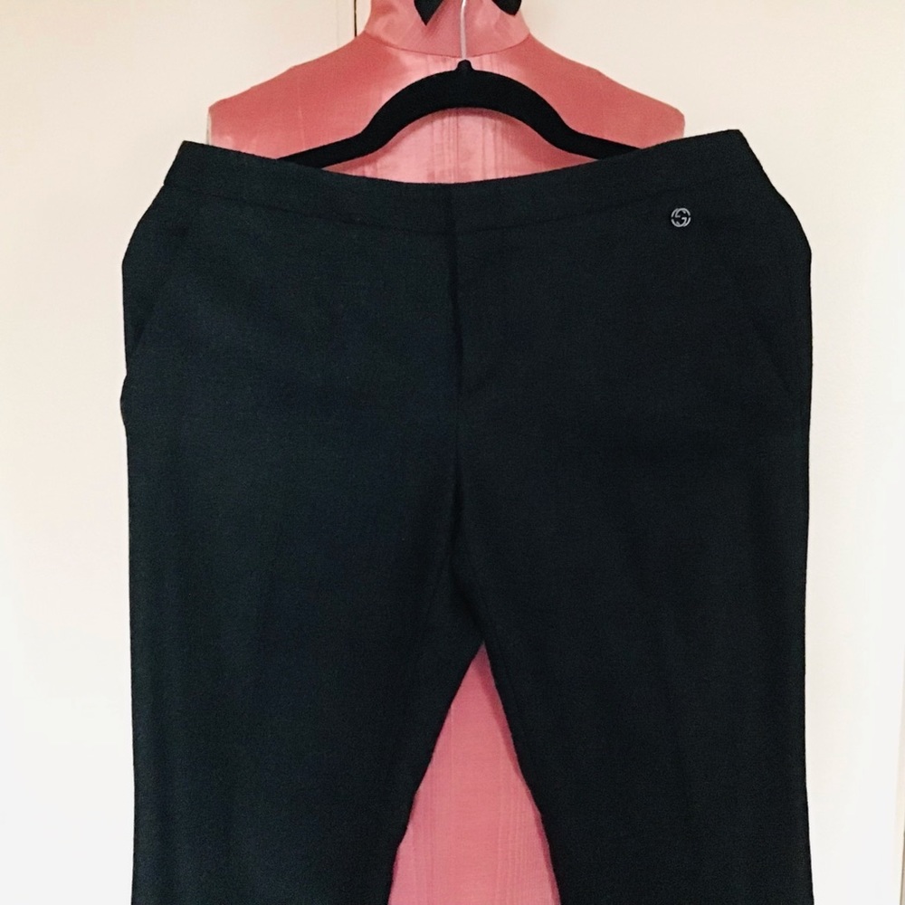 Gucci Gray Flannel Wool Low Rise Pants sz 40 - Picture 6 of 10
